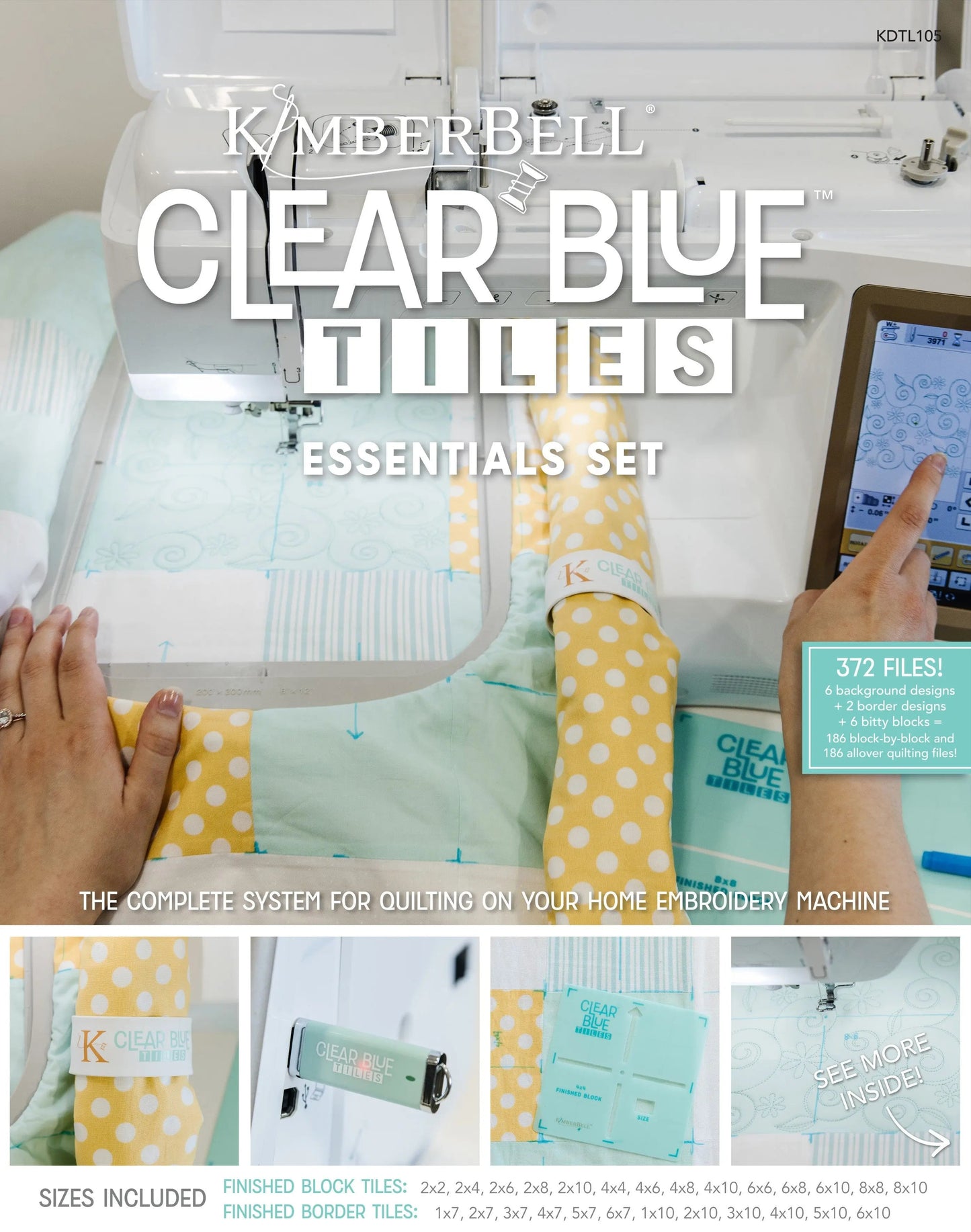 Clear Blue Tiles Essentials Set for Quilting