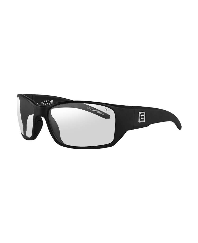 Anvil Tactical Eyewear (Black/Clear) - Ultimate Protection - Korvel