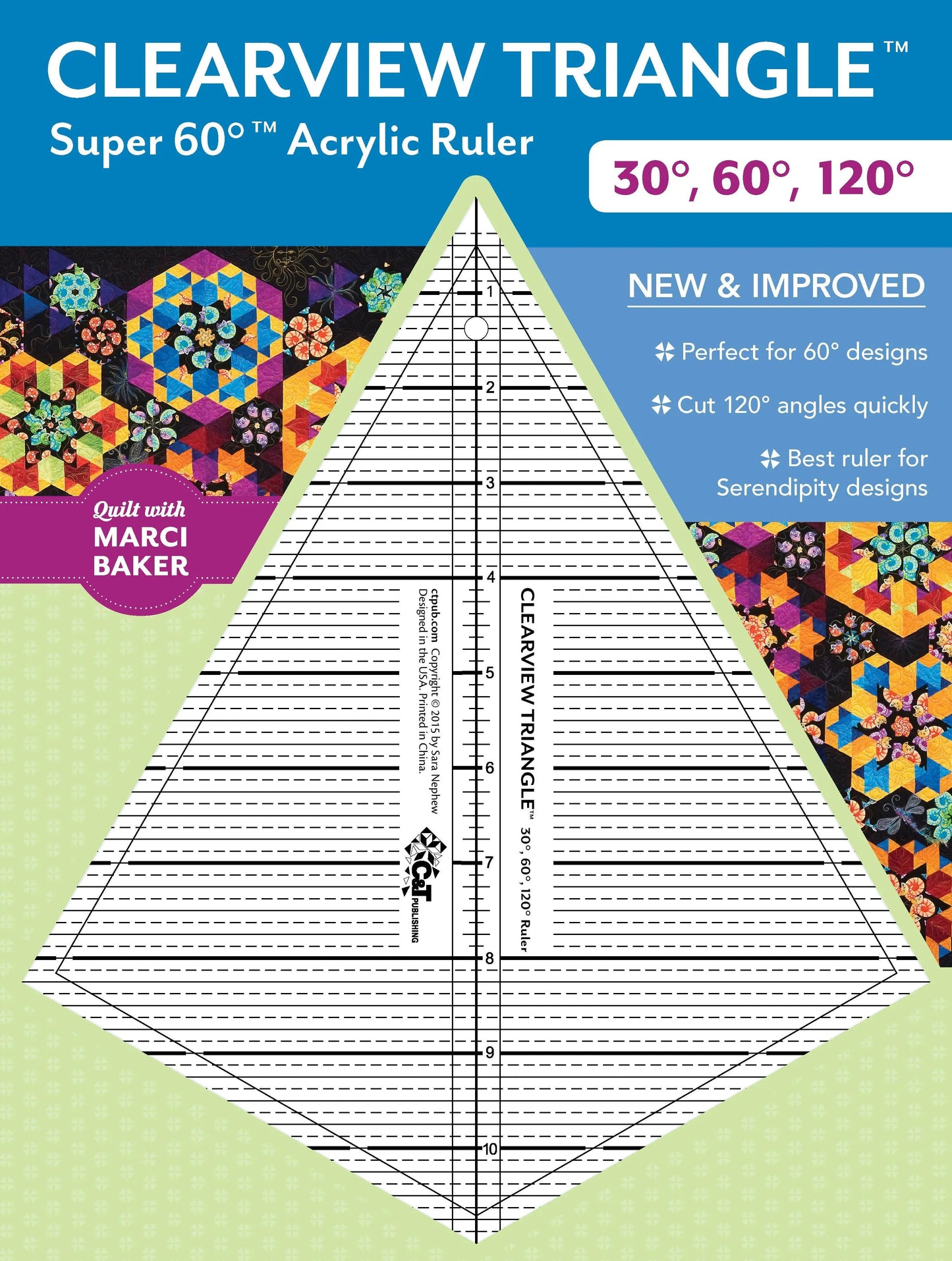 Règle triangulaire Clearview Super 60 - Outil de précision de 11 pouces