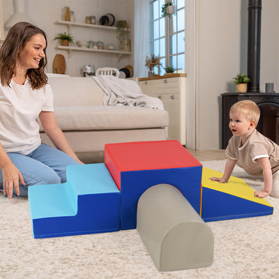 Climb and Crawl Foam Block Play Set for Infants - Yellow