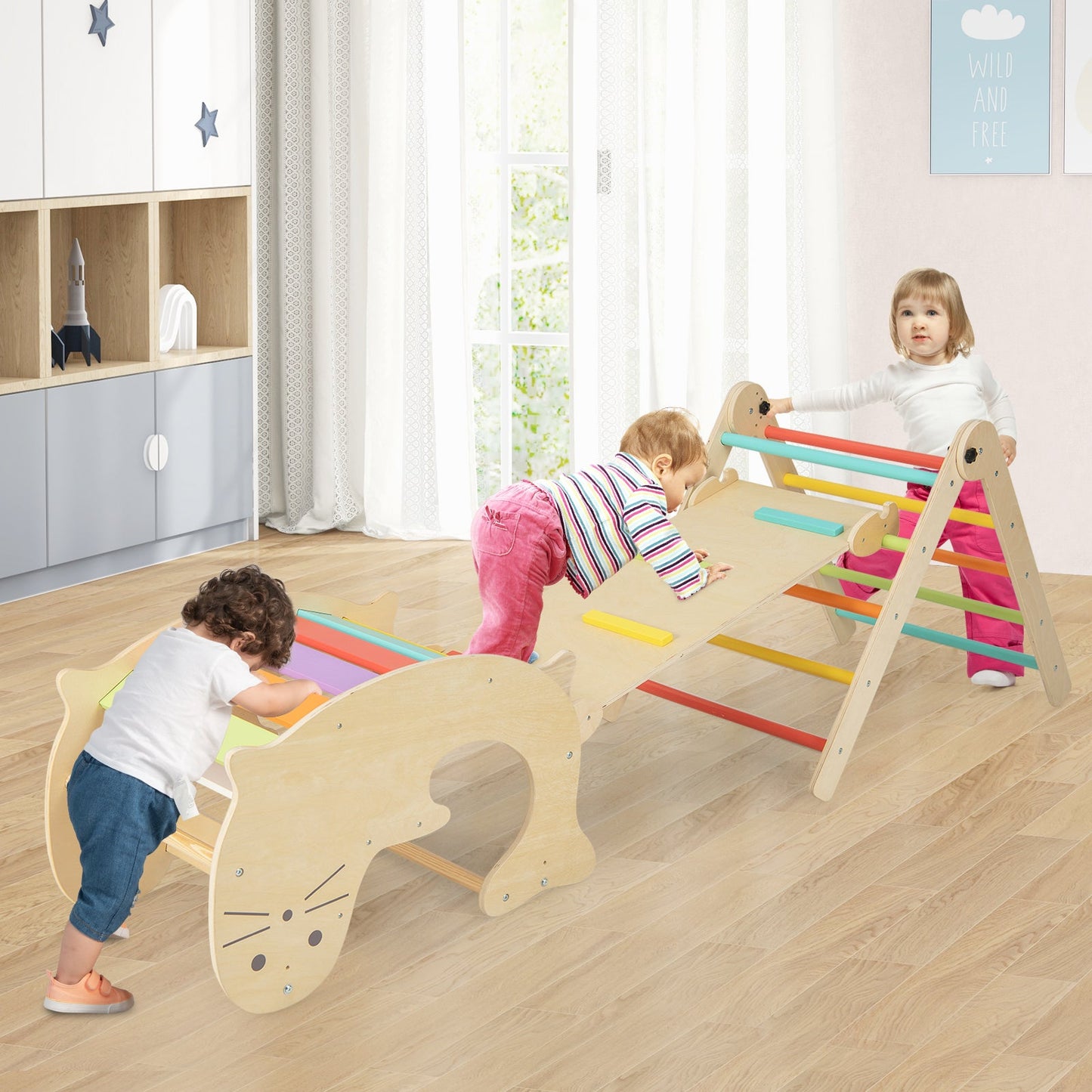 7-in-1 Indoor Climbing Toys for Toddlers - Multicolor