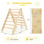 3-in-1 Wooden Climbing Triangle Set with Adjustable Ramp
