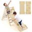 3-in-1 Wooden Climbing Triangle Set with Adjustable Ramp
