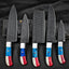 Premium Handcrafted Carbon Steel Chef Knife Set – 5 Piece BBQ & Culinary Collection | Ideal Gift for Him - Korvel