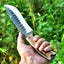 Ultimate Frontier Survival Knife – 12" Custom Forged High Carbon Steel Blade with Antler Handle - Korvel