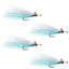 Clouser's Deep Minnow Blue & White - Premium Saltwater and Bass Streamer Flies - Set of 4 (Size 1/0) - Korvel