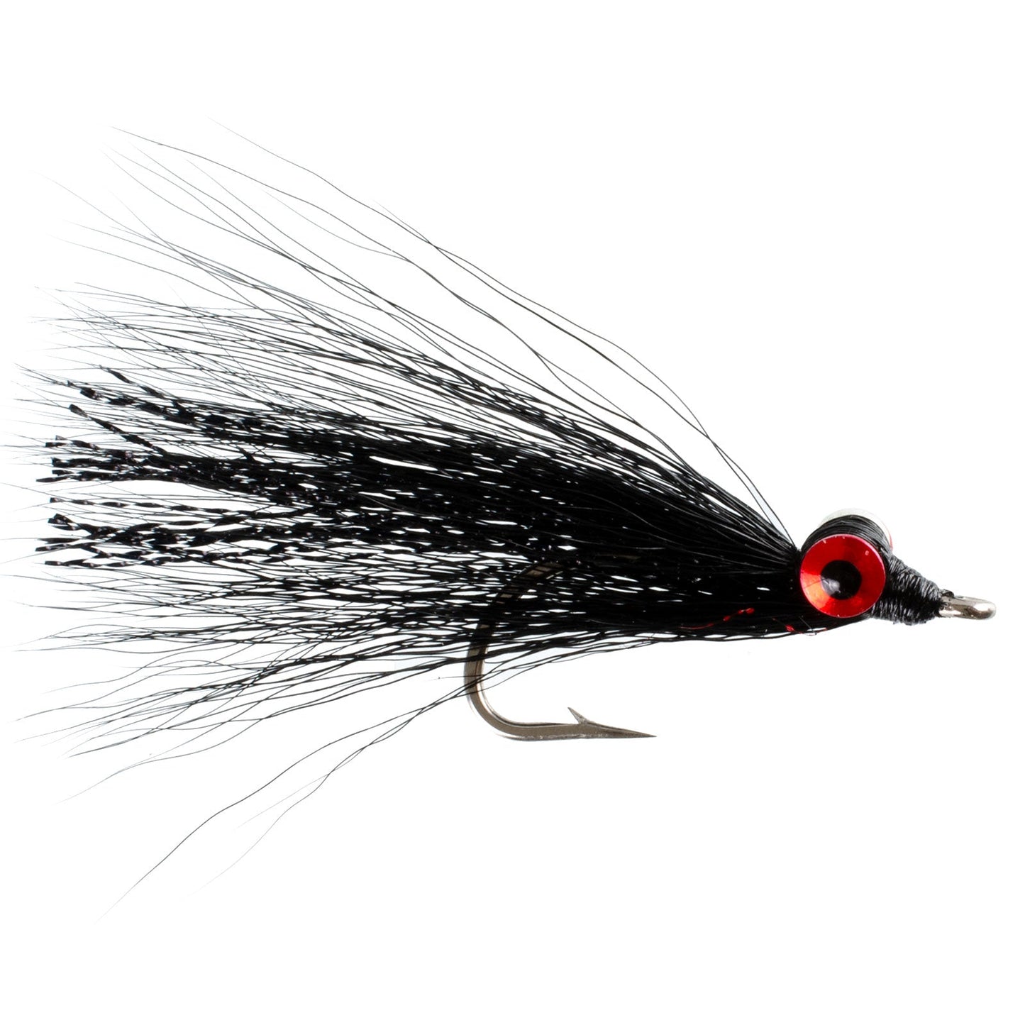 Clouser's Deep Minnow Black - Premium Saltwater & Bass Streamer Flies - Set of 4 (Size 1/0) - Korvel