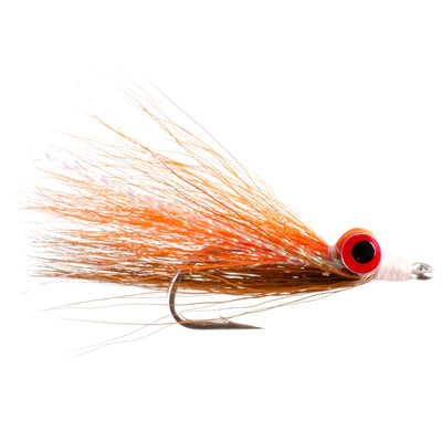 Clouser's Deep Minnow - Brown Orange Sunfish - Premium Saltwater & Bass Streamer Flies - Set of 4 (Hook Size 1/0) - Korvel