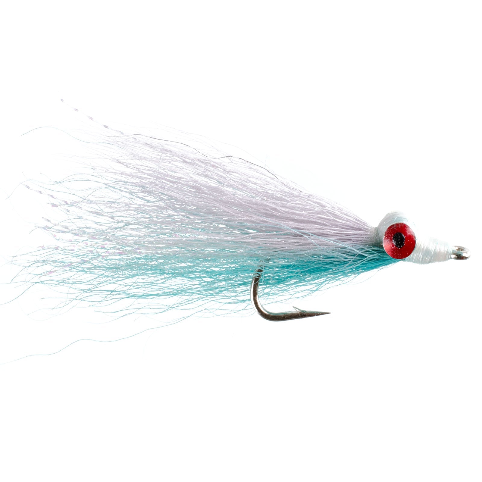Clouser's Deep Minnow Blue & White - Premium Saltwater and Bass Streamer Flies - Set of 4 (Size 1/0) - Korvel