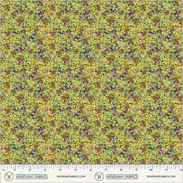 Clover Flowerbed Midnight Blooms Cotton Fabric - 44"/45" Per Yard