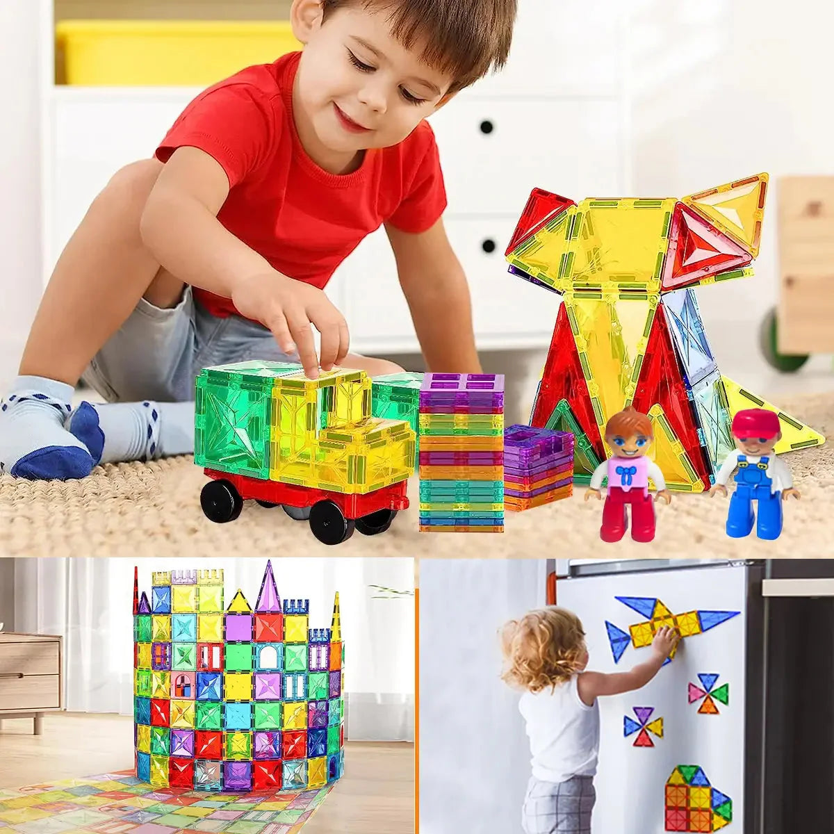 Set de construction de blocs magnétiques pour enfants