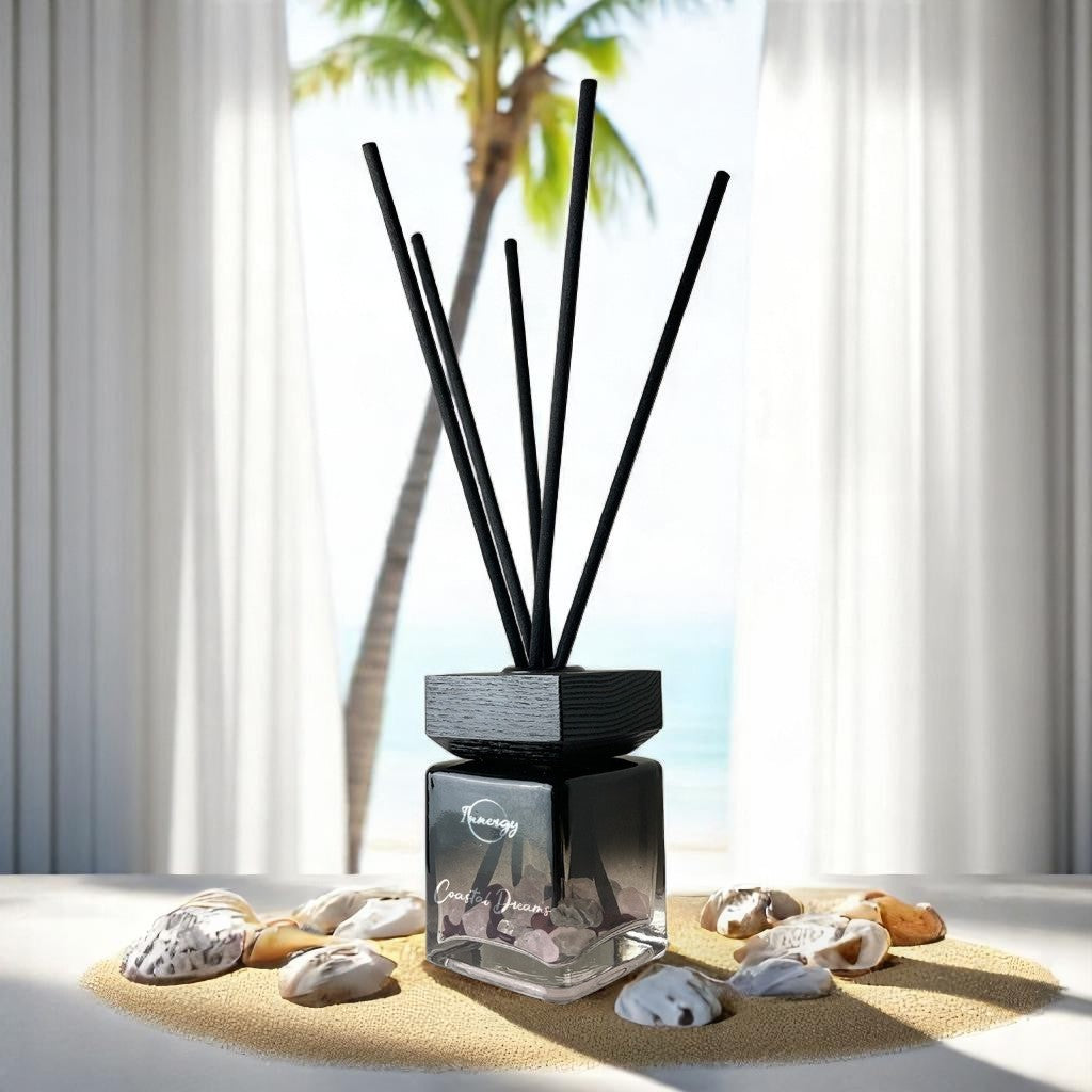 Serenity Shores Crystal-Infused Reed Oil Diffuser, 100ml - Korvel