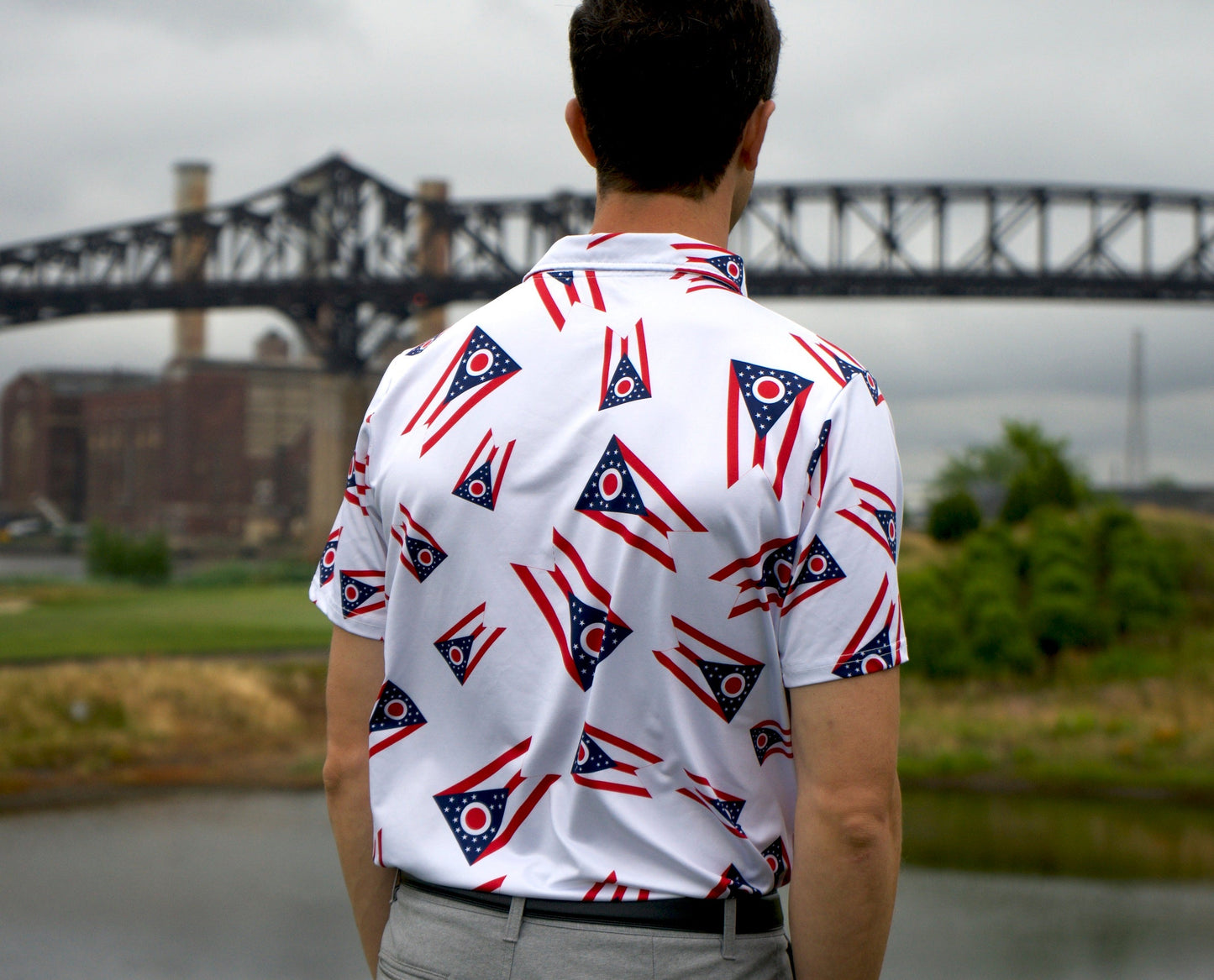 Ohio Pride Burgee Golf Polo Shirt - Korvel