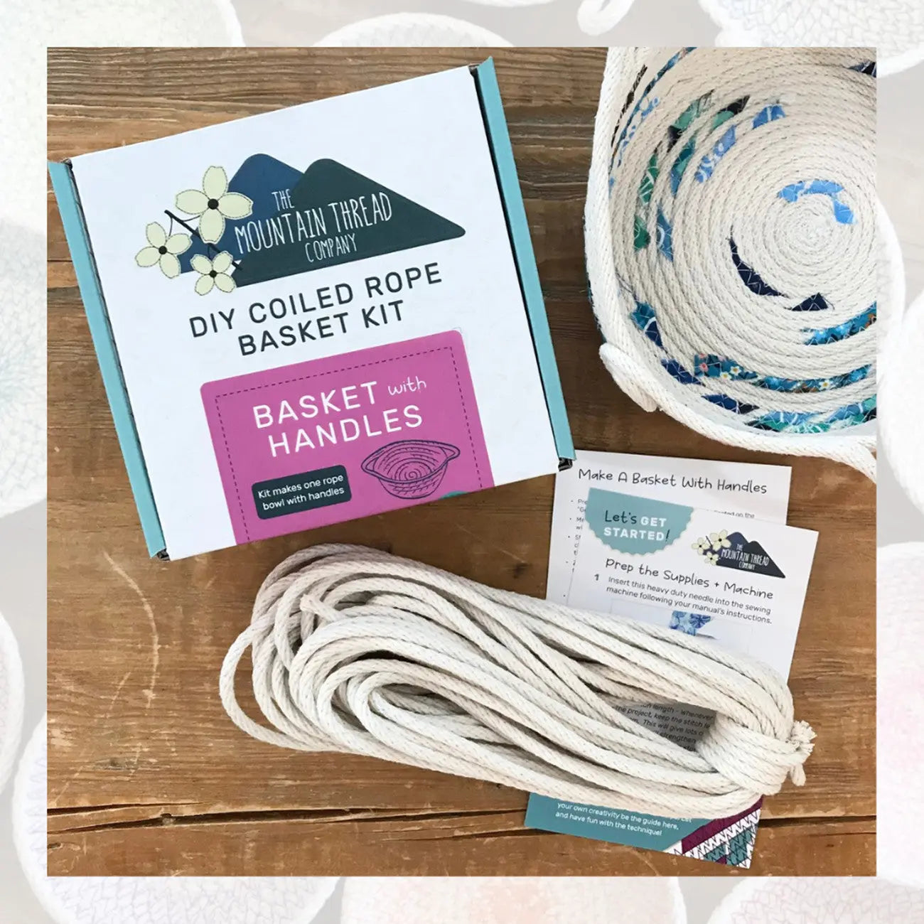 Coiled Rope Basket Kit with Handles