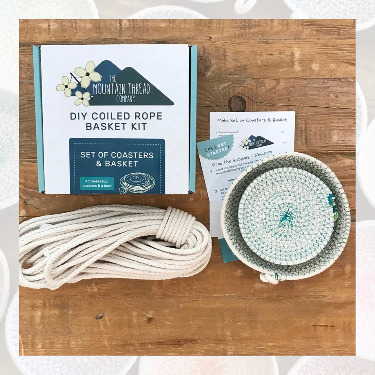 Kit de Panier en Corde Enroulée : Créez des Sous-Verres et un Bol de Rangement