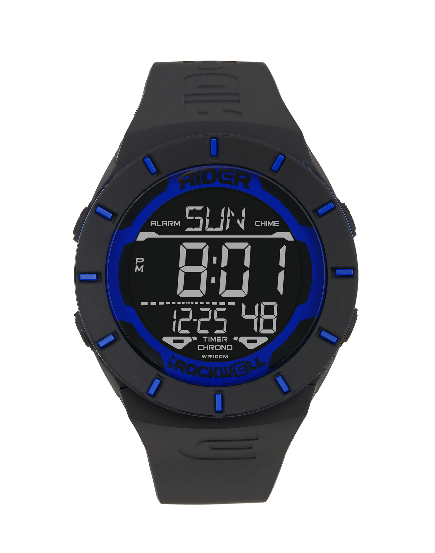 Reloj Digital Multifuncional Coliseum (Negro/Azul)