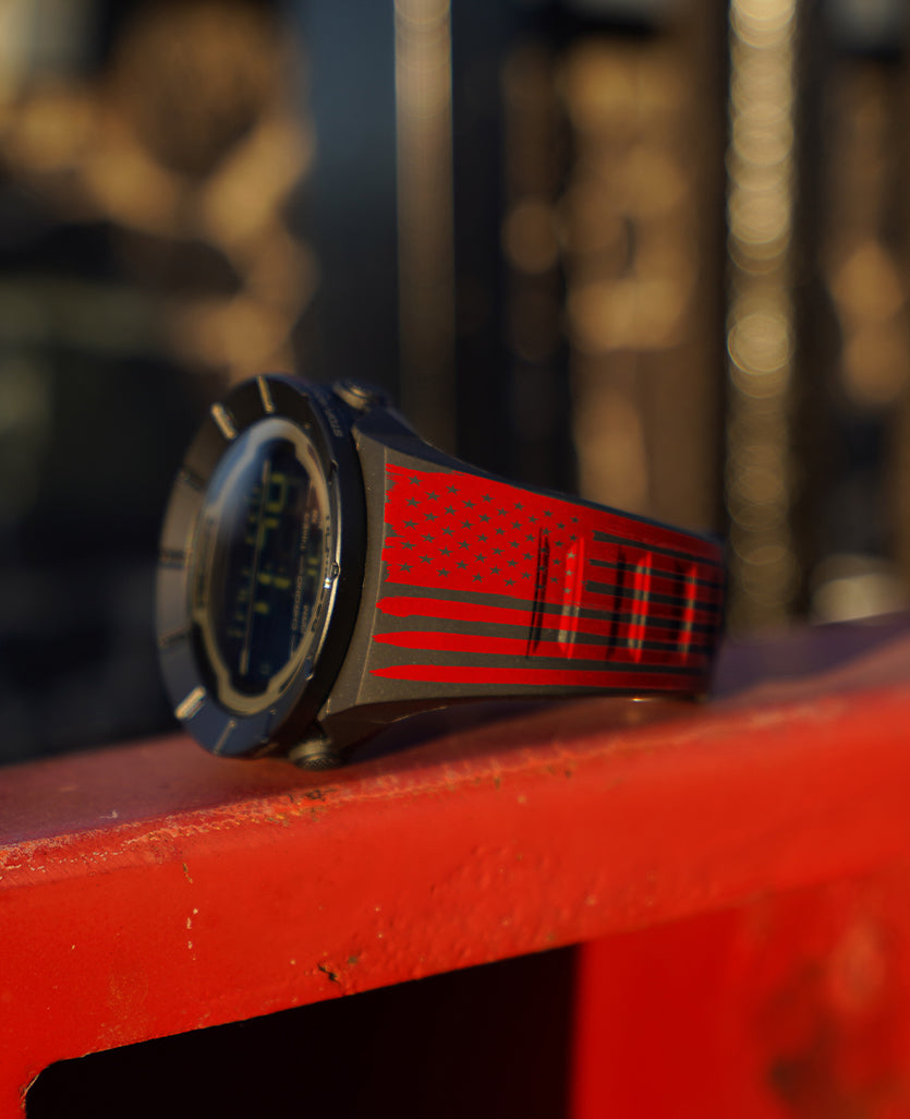 Coliseum Fit™ Assault - Red Edition (Phantom Black) Tactical Watch - Korvel