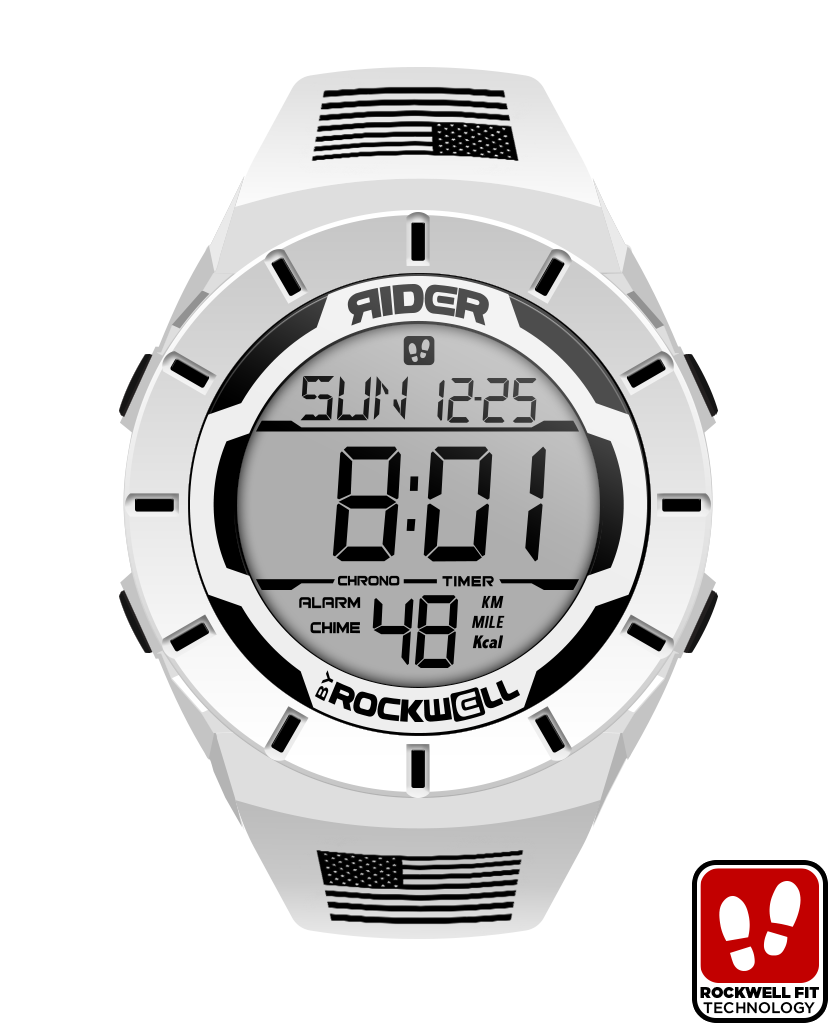 Coliseum Fit™ Freedom Edition Watch (White/Black) - Korvel