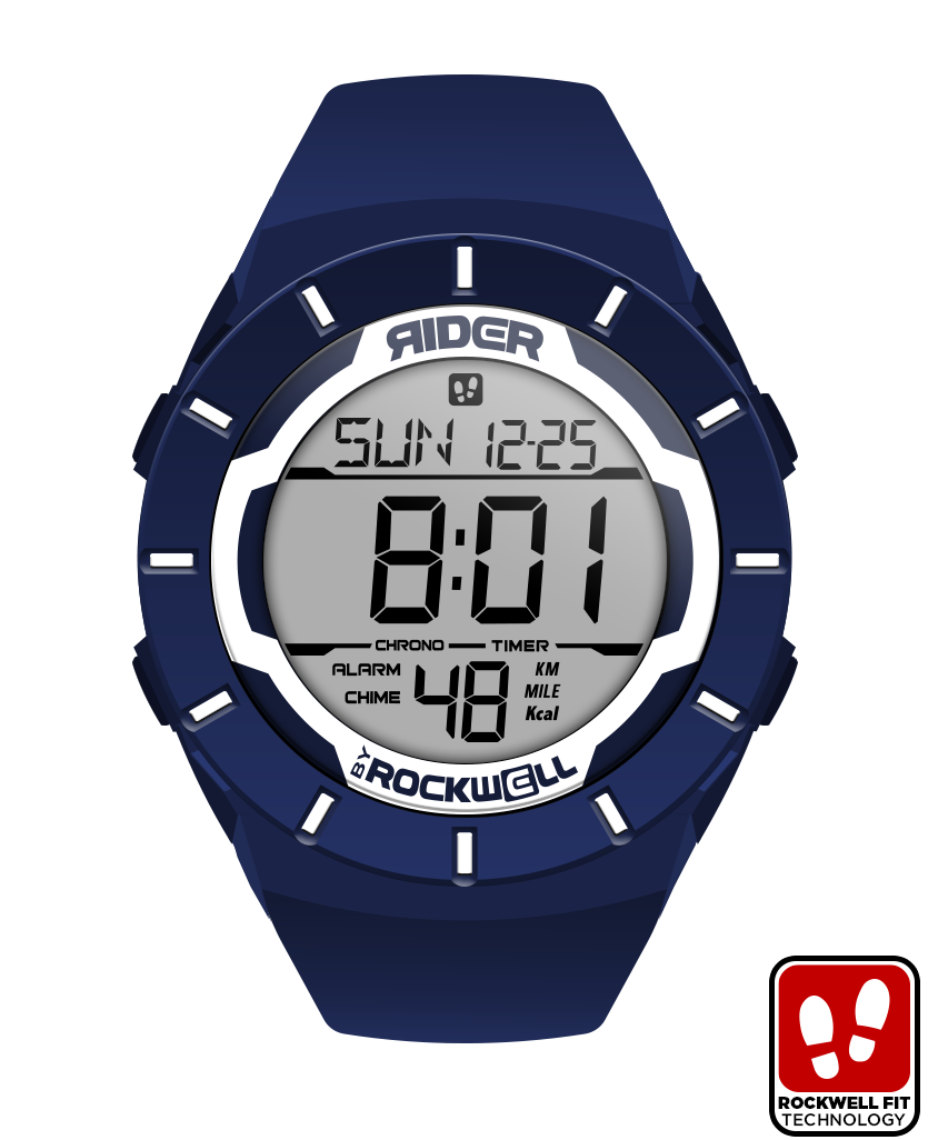 Rockwell Coliseum Fit™ Navy/White Digital Watch - Korvel