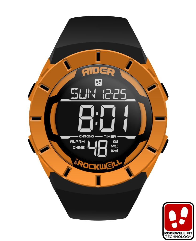 Coliseum Fit™ Mix Up Edition Watch - Bold Orange/Black Design - Korvel