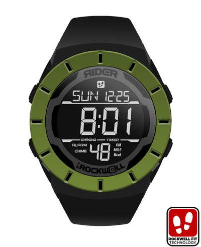 Coliseum Fit™ Halo Edition Watch (Black/OD Green) - Tactical Timepiece - Korvel