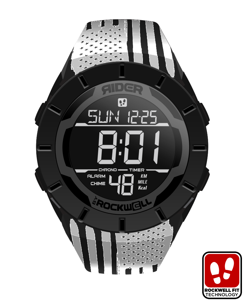 Coliseum Fit™ Assault - White Edition (Phantom Black) Tactical Watch - Korvel