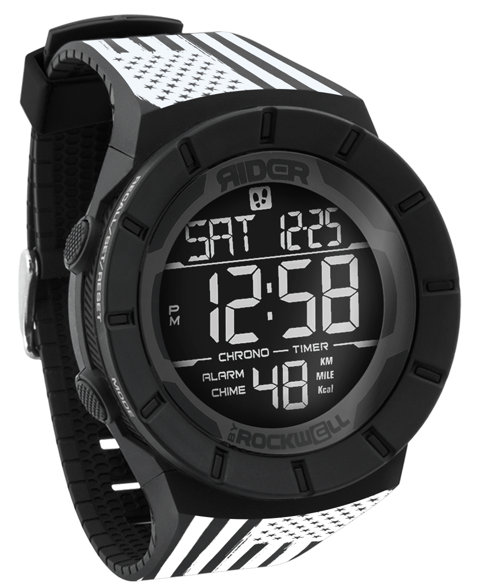 Coliseum Fit™ Assault - White Edition (Phantom Black) Tactical Watch - Korvel