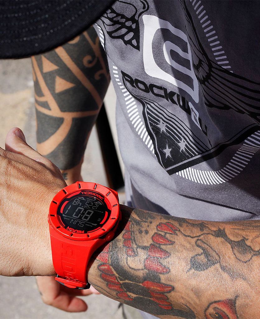 Rockwell Coliseum Fit™ Red-Black Watch: Unleash Your Inner Gladiator - Korvel