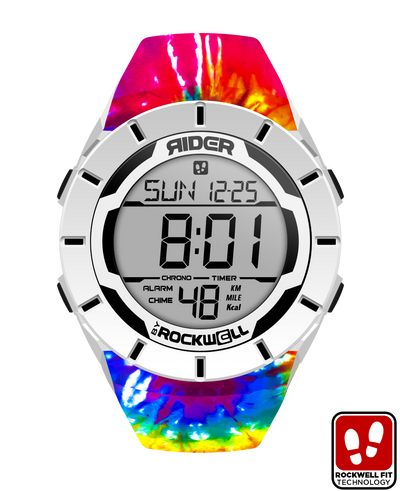 Coliseum Fit™ Samadelic Tie-Dye Edition Watch (White/Black) - Korvel