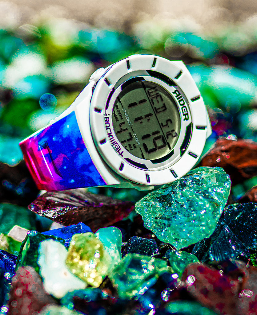 Coliseum Fit™ Samadelic Tie-Dye Edition Watch (White/Black) - Korvel