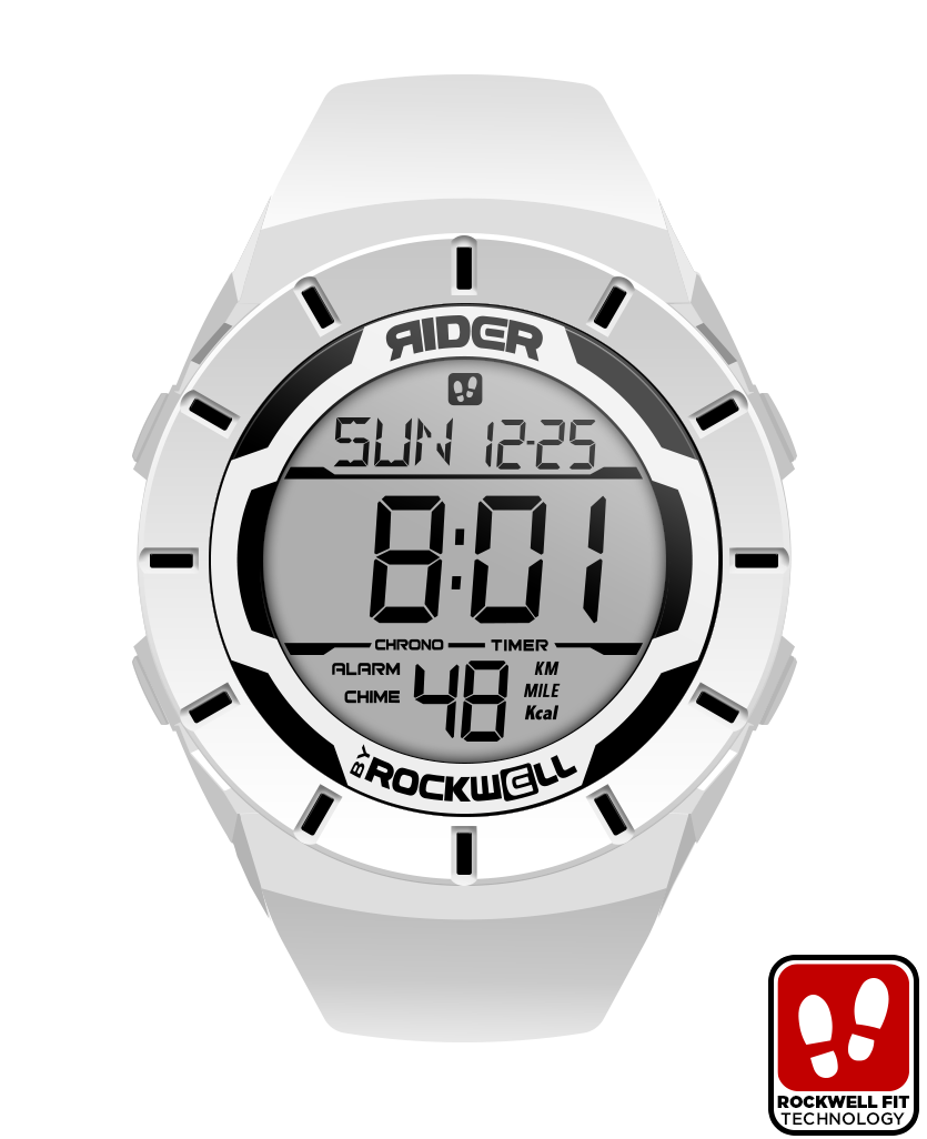 Reloj Coliseum Fit™ Blanco/Negro