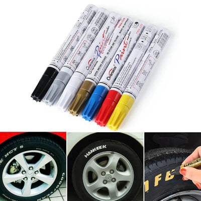 Colorful Waterproof Pen Car Tyre Tire Tread CD Metal Permanent Paint markers Graffiti Oily Marker Pen Car Styling - Korvel