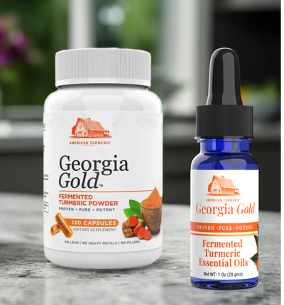 Organic Fermented Turmeric Capsules & Oil Combo - Korvel
