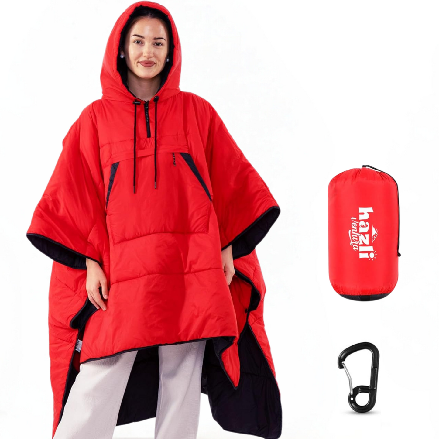 Versatile Hooded Poncho Blanket for Outdoor Adventures - Windproof and Cozy for All - Korvel