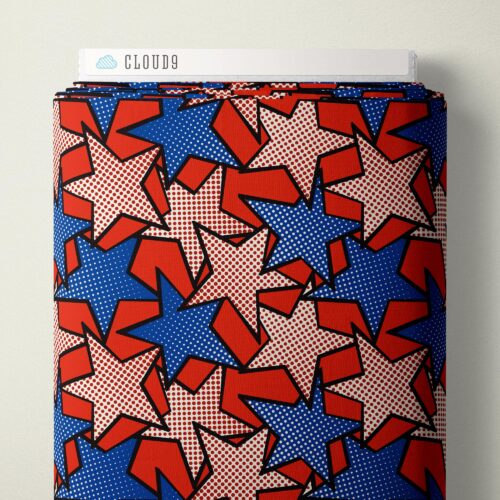 Comicbook Stars Pop Stars QC Cotton Fabric - 44"/45" Per Yard