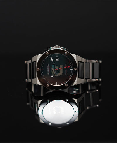 Commander Elite Automatic Watch - Silver/Black Ceramic
