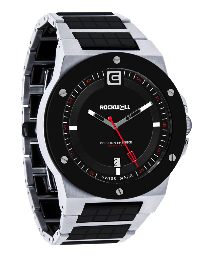 Rockwell Commander Elite Tier 2 Silver/Black Ceramic Watch - Korvel
