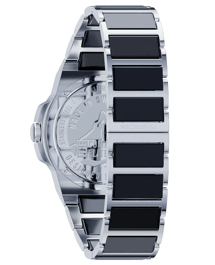 Rockwell Commander Elite Tier 2 Silver/Black Ceramic Watch - Korvel