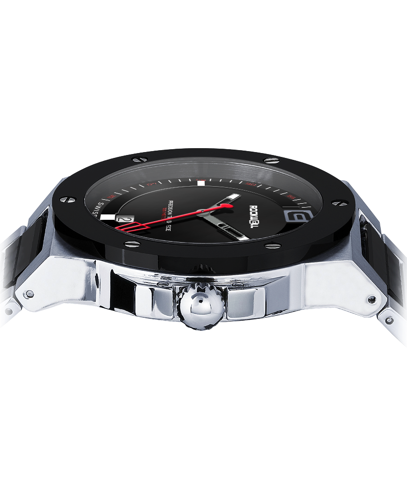 Rockwell Commander Elite Tier 2 Silver/Black Ceramic Watch - Korvel