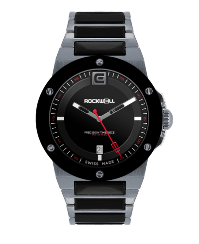 Rockwell Commander Elite Tier 2 Silver/Black Ceramic Watch - Korvel