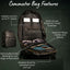 Black Leather Daily Commuter Bag XL