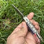 Custom Handmade Lone Star Damascus Pocket Knife with Bone Handle - Korvel