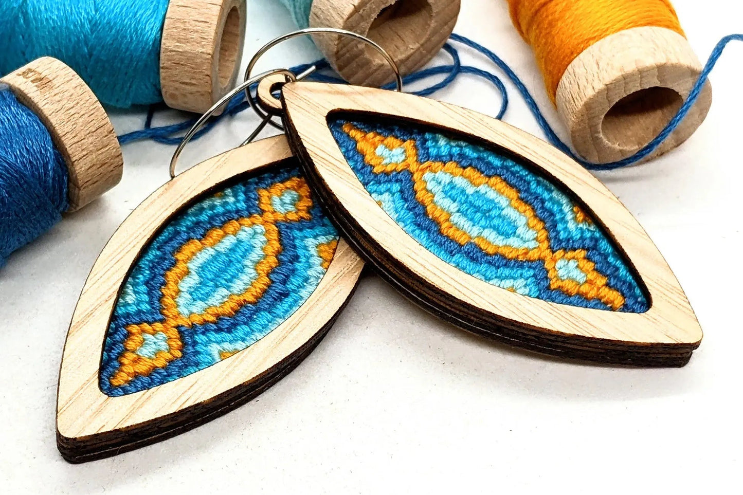 Boucles d'oreilles Bargello Convergence Eucalypt