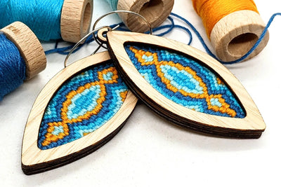 Pendientes Bargello Convergence Eucalypt