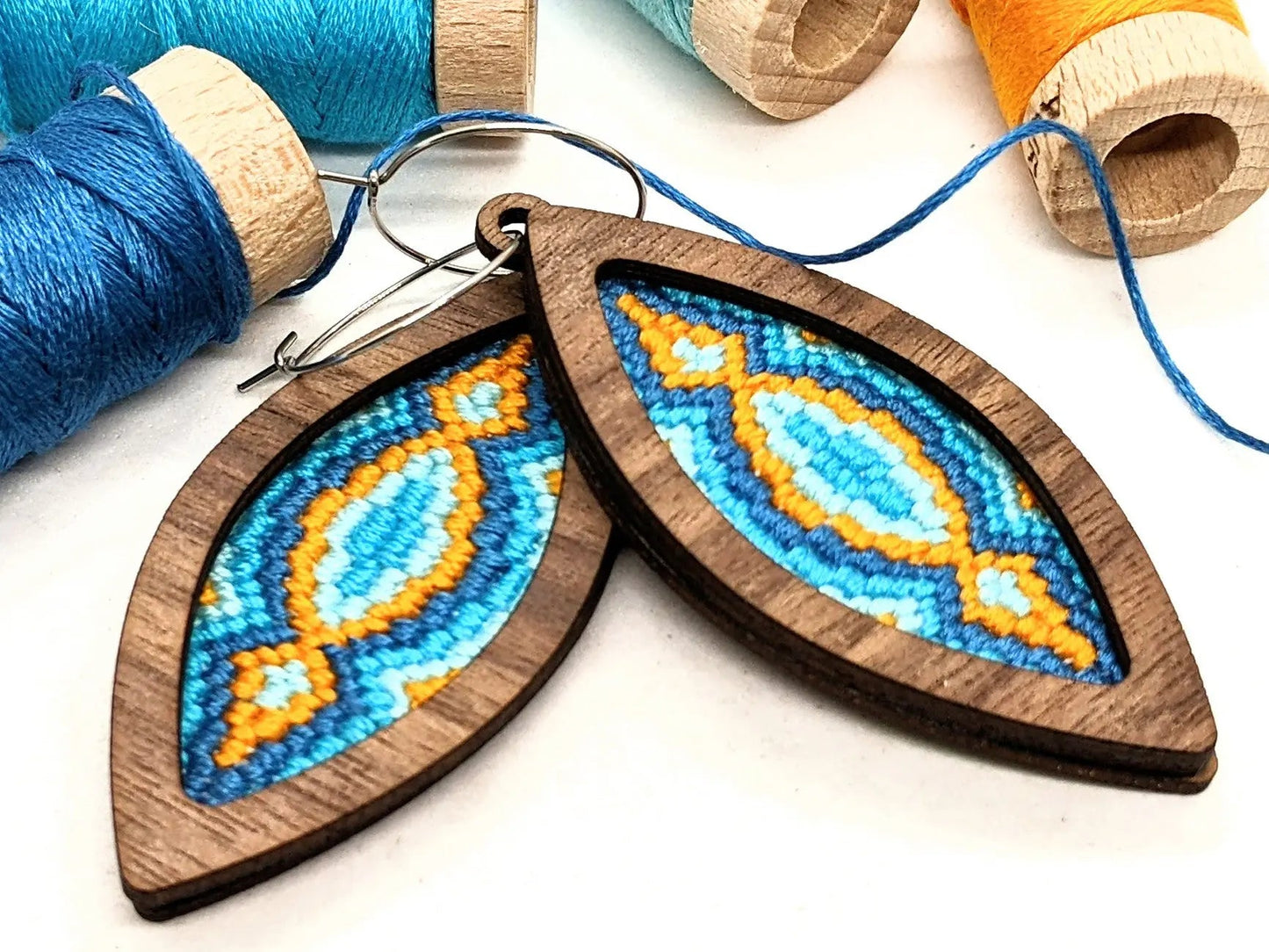 Convergence Bargello Earrings Kit - Walnut