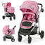 2-in-1 Convertible Baby Stroller with Reversible Seat - Pink