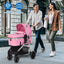 2-in-1 Convertible Baby Stroller with Reversible Seat - Pink
