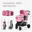 2-in-1 Convertible Baby Stroller with Reversible Seat - Pink
