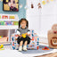 2-in-1 Convertible Kids Sofa in Velvet Fabric - Multicolor