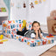 2-in-1 Convertible Kids Sofa in Velvet Fabric - Multicolor
